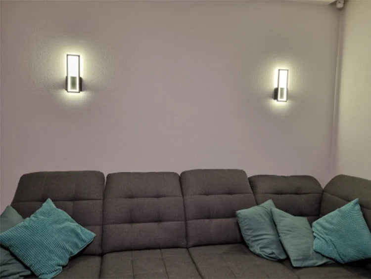 Modern Minimalist Wall Lamps Home Decor Living Room Bedroom Bedside 16w Ac96v-260v Led Sconce Black White Light Aisle Decoration