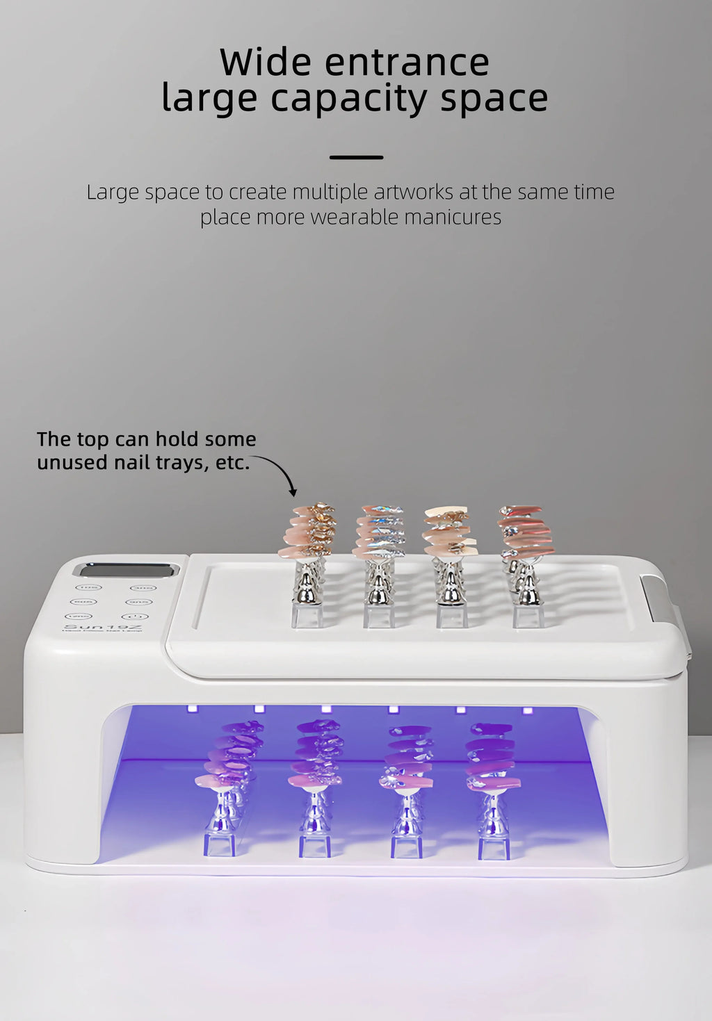 UV LED Lamp for Press On Quick-drying Nail Dryer With Hand Pillow Wear Nail Drying Lamp Foldable for Curing All Gel Nail Polish