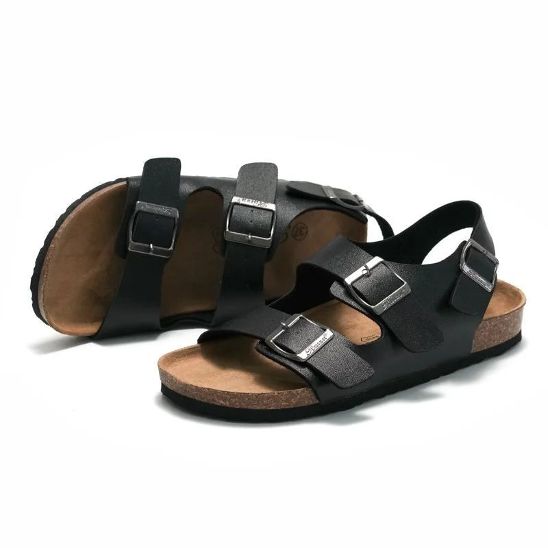 Man’s Fashion Casual Cork Sandal Breathable Comfort Summer Flip-Flops Couple Slippers Beach Muller Outdoor Anti Slip Shoes Youth