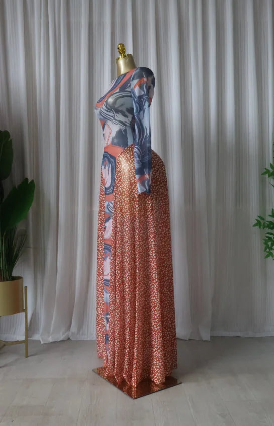 CM.YAYA Women O-neck Long Sleeve Big Swing A-line Maxi Dress 2026 Spring Evening Sexy Parties Vacation Long Dresses Vestidos