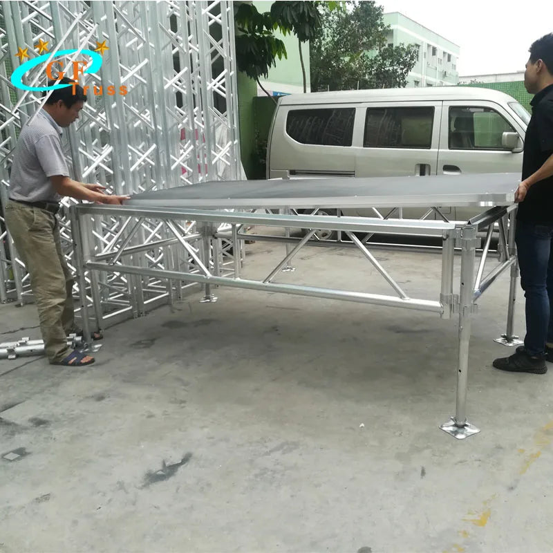 4*8 ft Easy-install Mobile Foldable Aluminum Stage Platform for Events