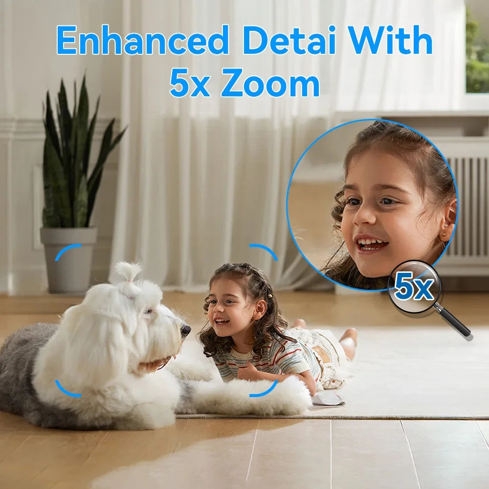 3MP WiFi Security Camera Indoor Smart IP Smart IP Camera with Motion Detection Night Vision Two-Way Audio Baby Monitor Supports