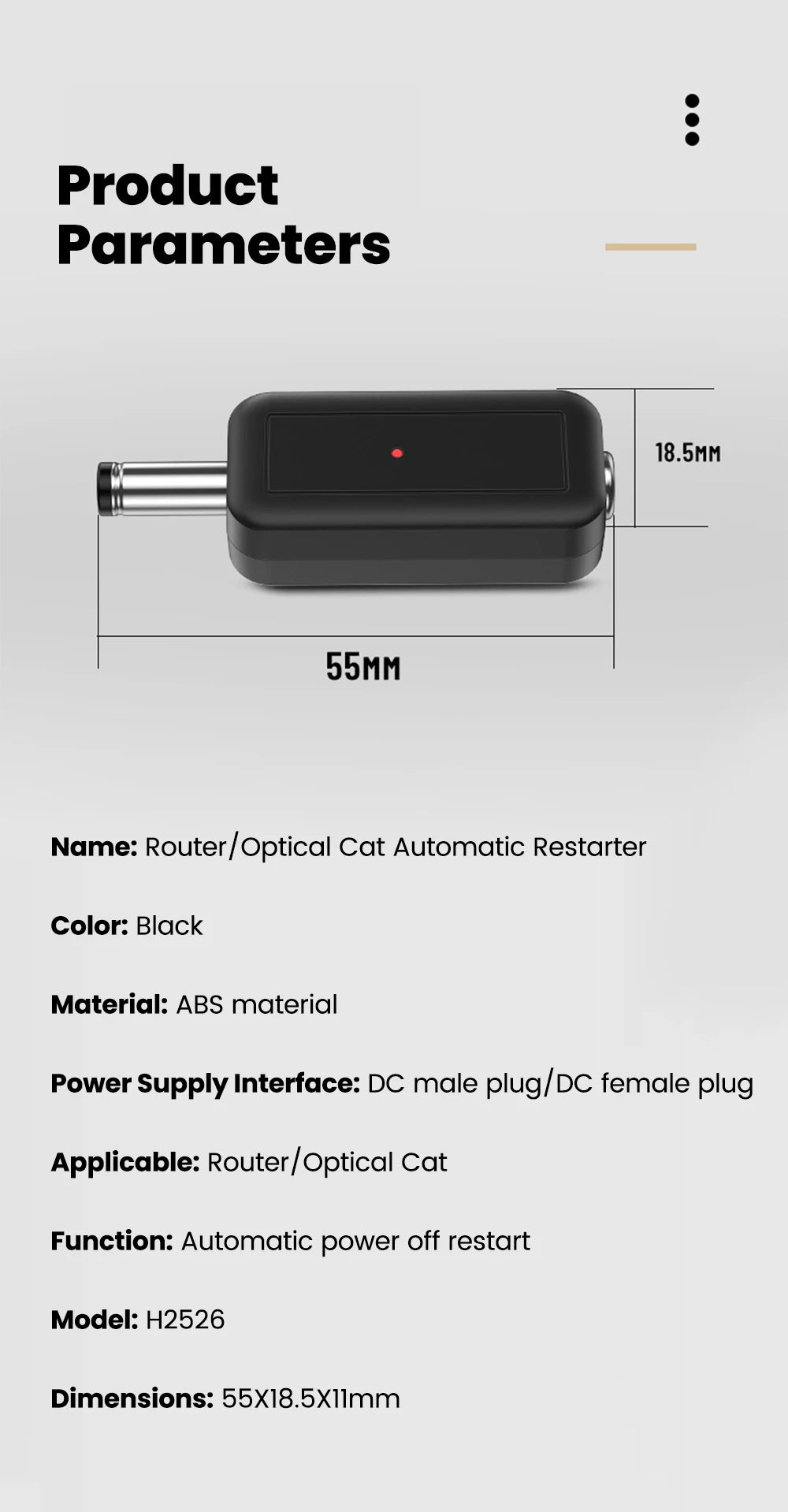 Router Timed Reboot Controller, Optical Modem WiFi Automatic Smart Reset Switch Connector, Boost Internet Speed