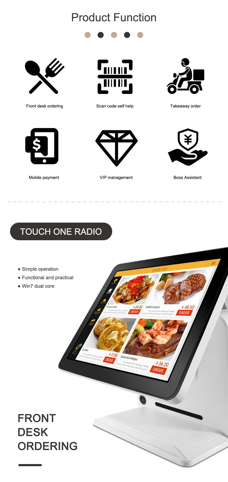 2026/Wholesale POS System Set PC Windows Cash Register Restaurant