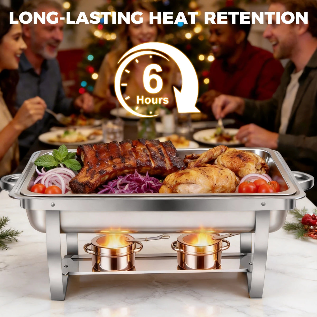 Chafing Dish Buffet Set Stainless Steel 316 Restaurant Catering with Lids Holders Food Warmer Server for Party Banque Weddings