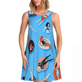 Hawaii Beach Dress Palm Tree Print Sexy Dresses Women Sleeveless Aesthetic Tank Dress Daily Print Oversized Vestidos