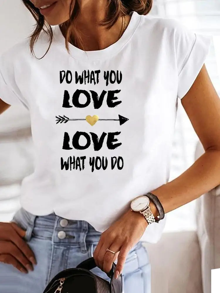 Star Lovely Style Trend Clothing Fashion Tee Women T-shirt Summer Short Sleeve Print Clothes Graphic T Shirt Female Tee Tops