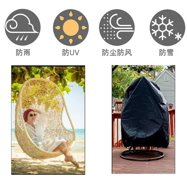 1pcs Home Chair Cover Anti-Dust Hanging Chair Cover Waterproof Protector Cover Hanging For Outdoor Swing Chair Hanging Slipcover