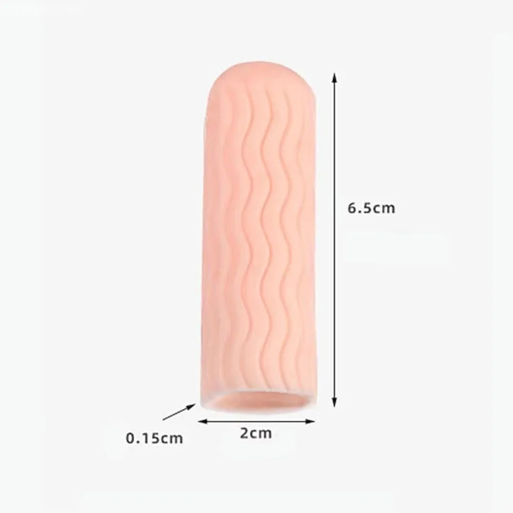 2Pcs Silicone Gel Tube Hand Bandage Finger Protector Anti-cut Heat Resistant Finger Sleeves Great Cooking Kitchen Tools