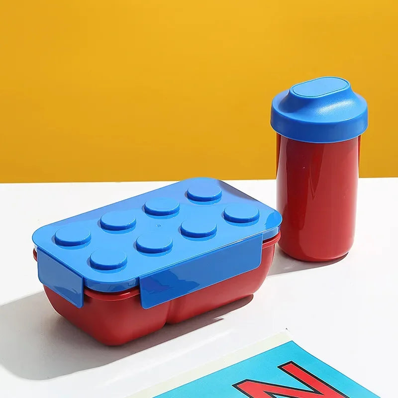 Lunch Box DIY Building Block Portable Modular for Children Student Outdoor Picnic Bento Food Storage Container Fruit Salad Box