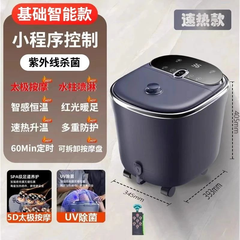 Foot Bath Electric Automatic Foot Spa with Massage Deep Footbath Machine for Home Use Constant Temperature Electric Foot Warmer
