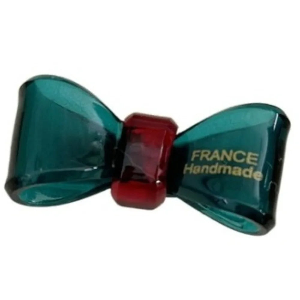 Minimalist New Acetic Acid Bow Hair Clip Transparent Cute Gold Label Mini Duckbill Clip Hairpin Side Bangs Hair Clip