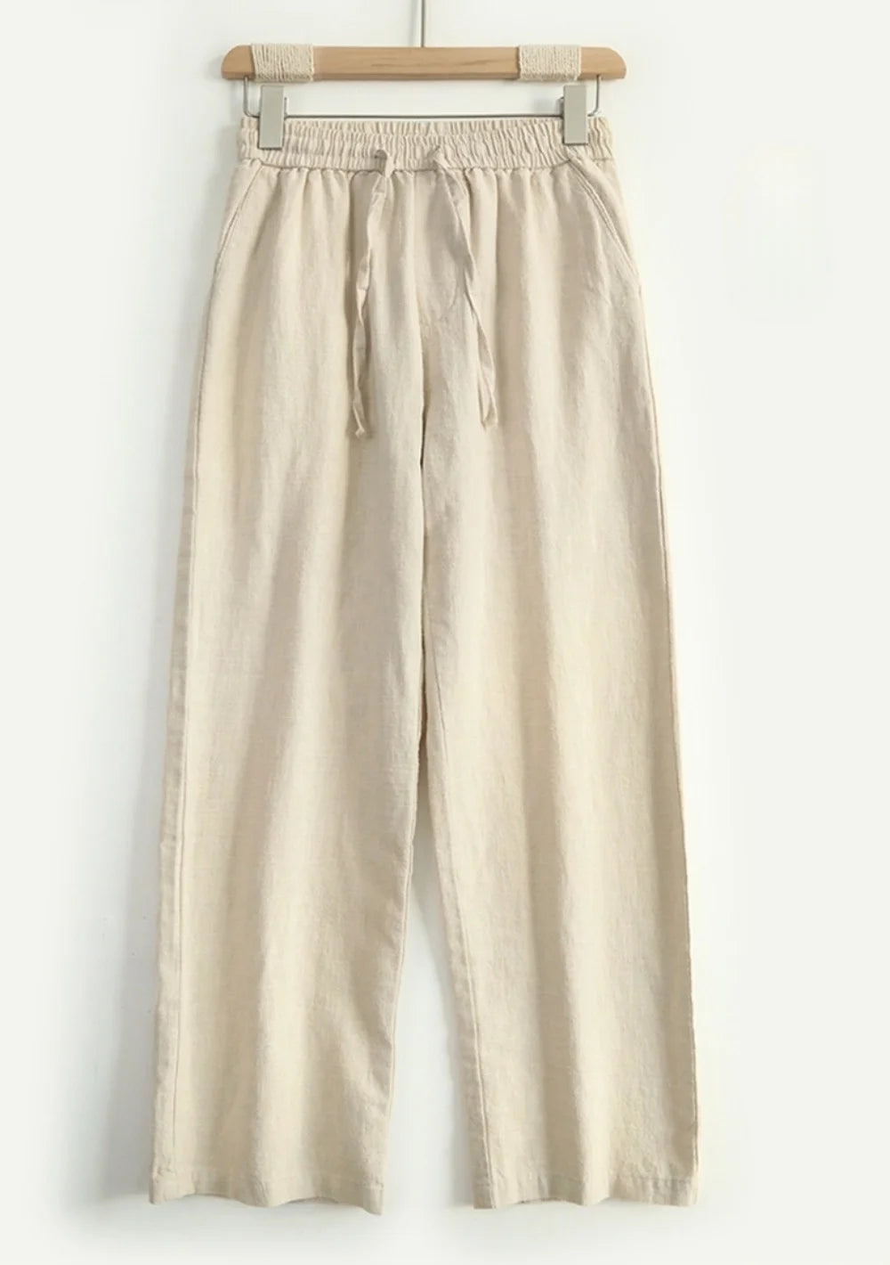 Summer Men's High-Grade Linen Pants Loose Comfortable Breathable Fashion Solid Color Casual Straight Leg Cotton Hemp Trousers