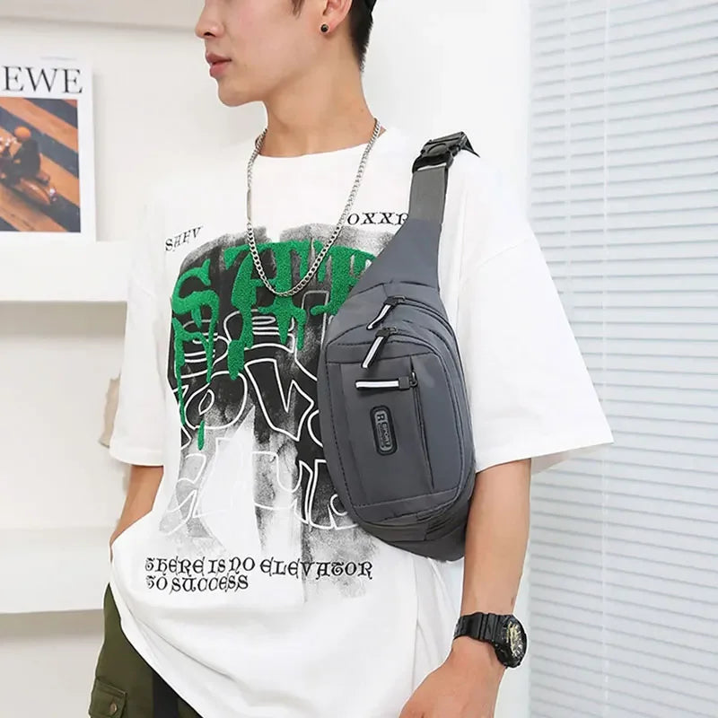 Crossbody Bag Outdoor Sports Multi Functional Waterproof Waist Bag Canvas Fit Mobile Waist Bag With Large Capacity For Men Women