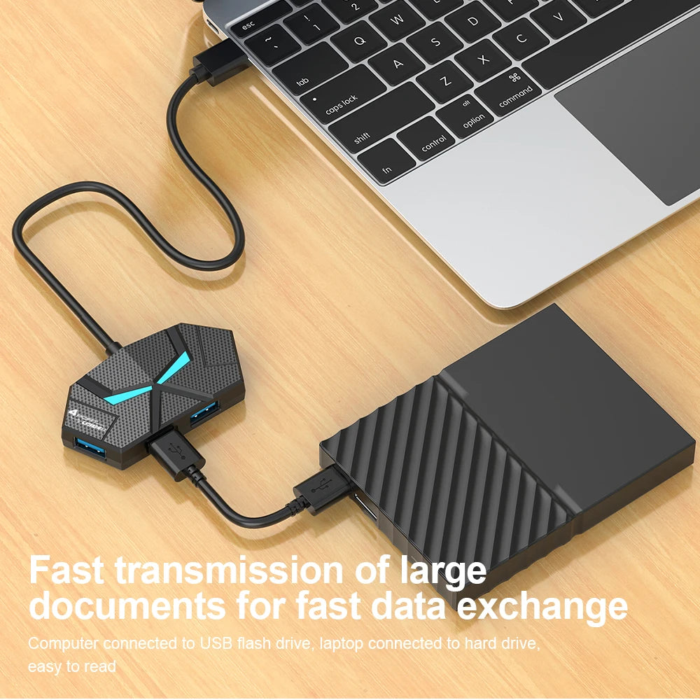 7-in-1 USB Docking Stations USB 3.0 HUB USB Splitter Adapter OTG 5Gbps High Speed Transmission TYPE C Power Supply For PC Laptop