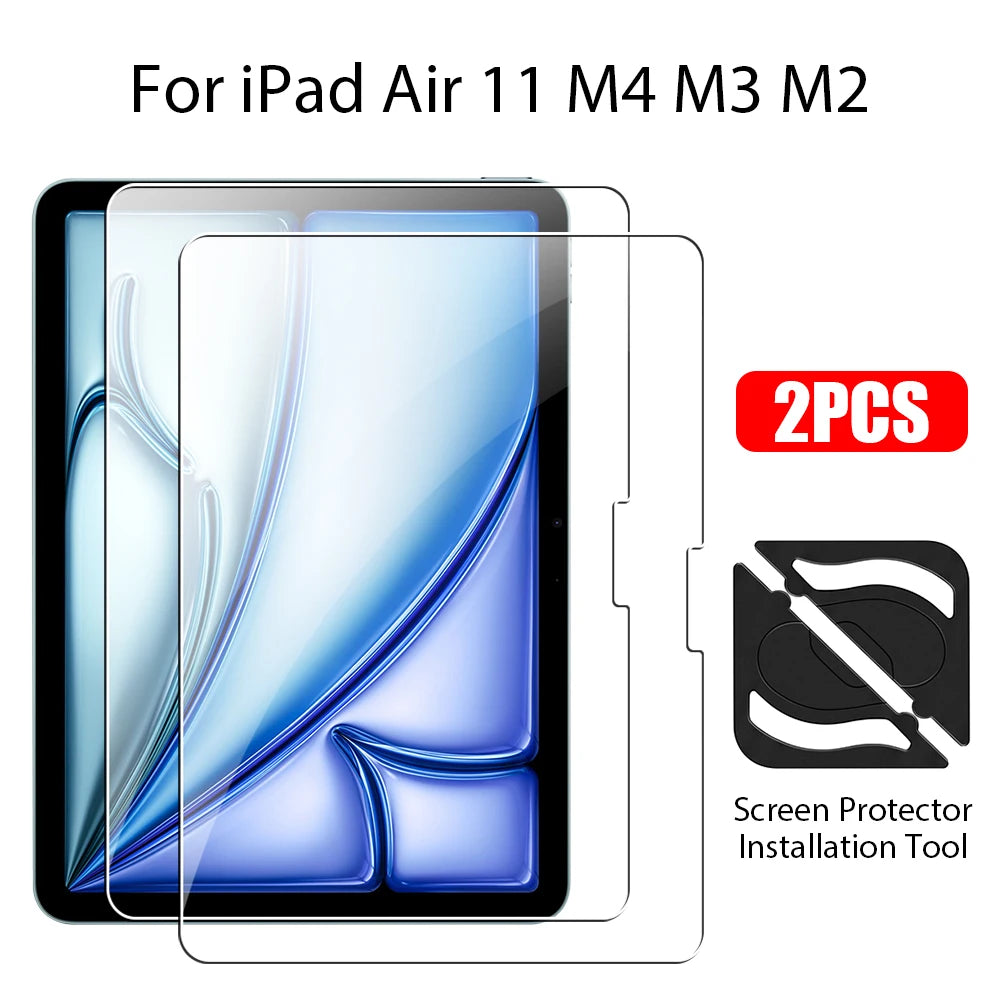 tempered glass for ipad air 11 m4 m3 m2 5 4 pro 13 m5 12.9 screen protector 11th a16 10 9 9th 10th gen mini 7 6 Protective Film