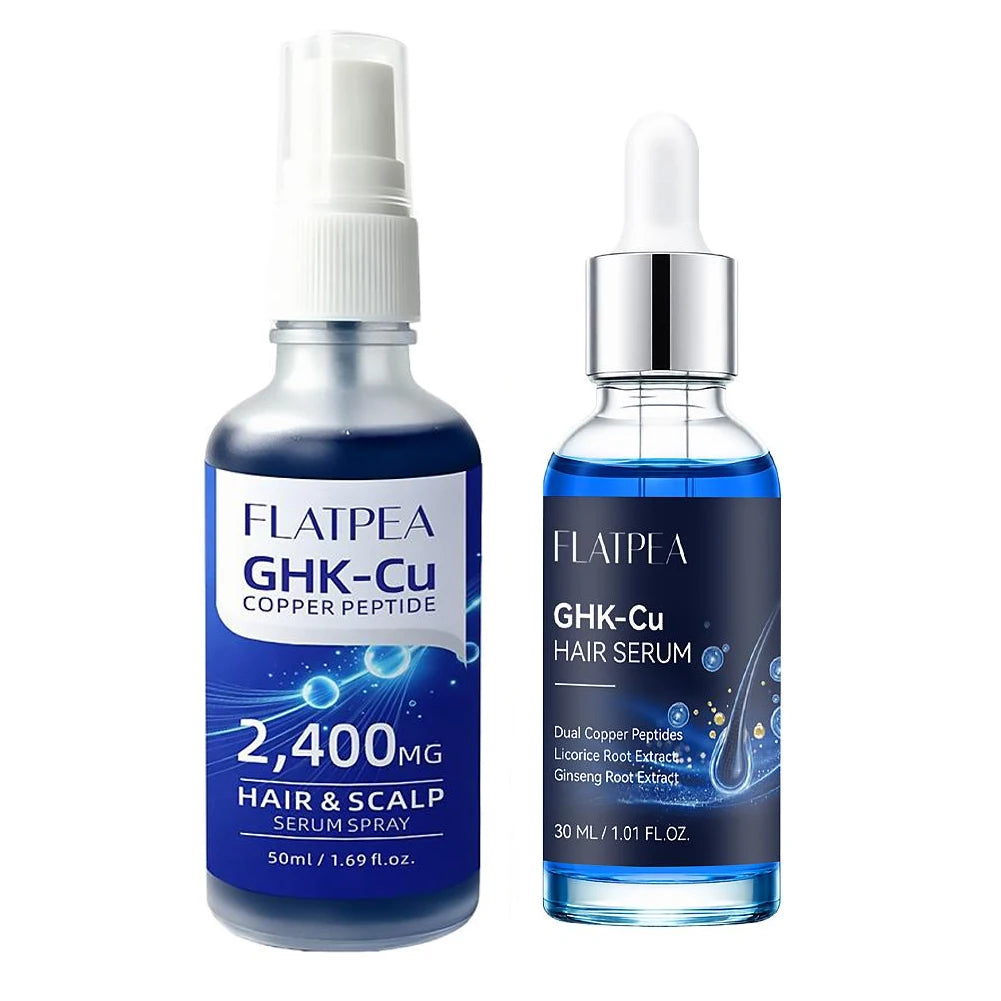 Ghk‑Cu Copper Peptide Hair Serum Fast Absorption Improve Dry Split Plit Hair End Repair Scalp Barrier Root Strengthen Repair