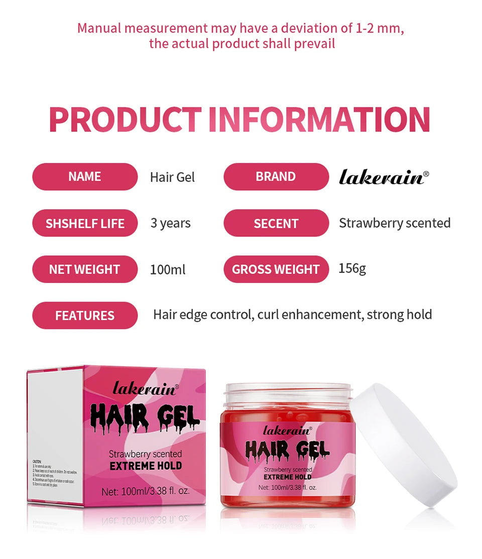 Edge Control Hair Styling Cream For Men Anti Frizz Moisturizing Non Sticky Curl Defining Smoothing Hair Wax For Hairline Edge