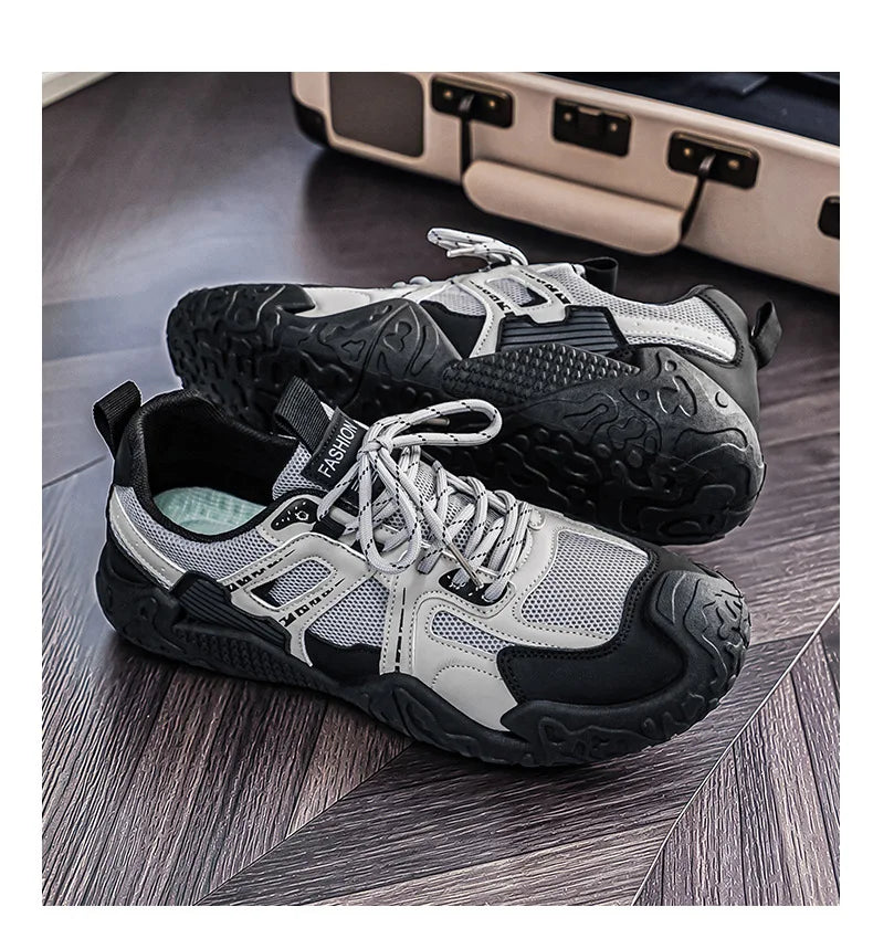 Men's 2026 Summer New Breathable Hiking Sneakers Anti-Slip Wear-Resistant Outdoor Casual Daily Streetwear Footwear in 3 Colors