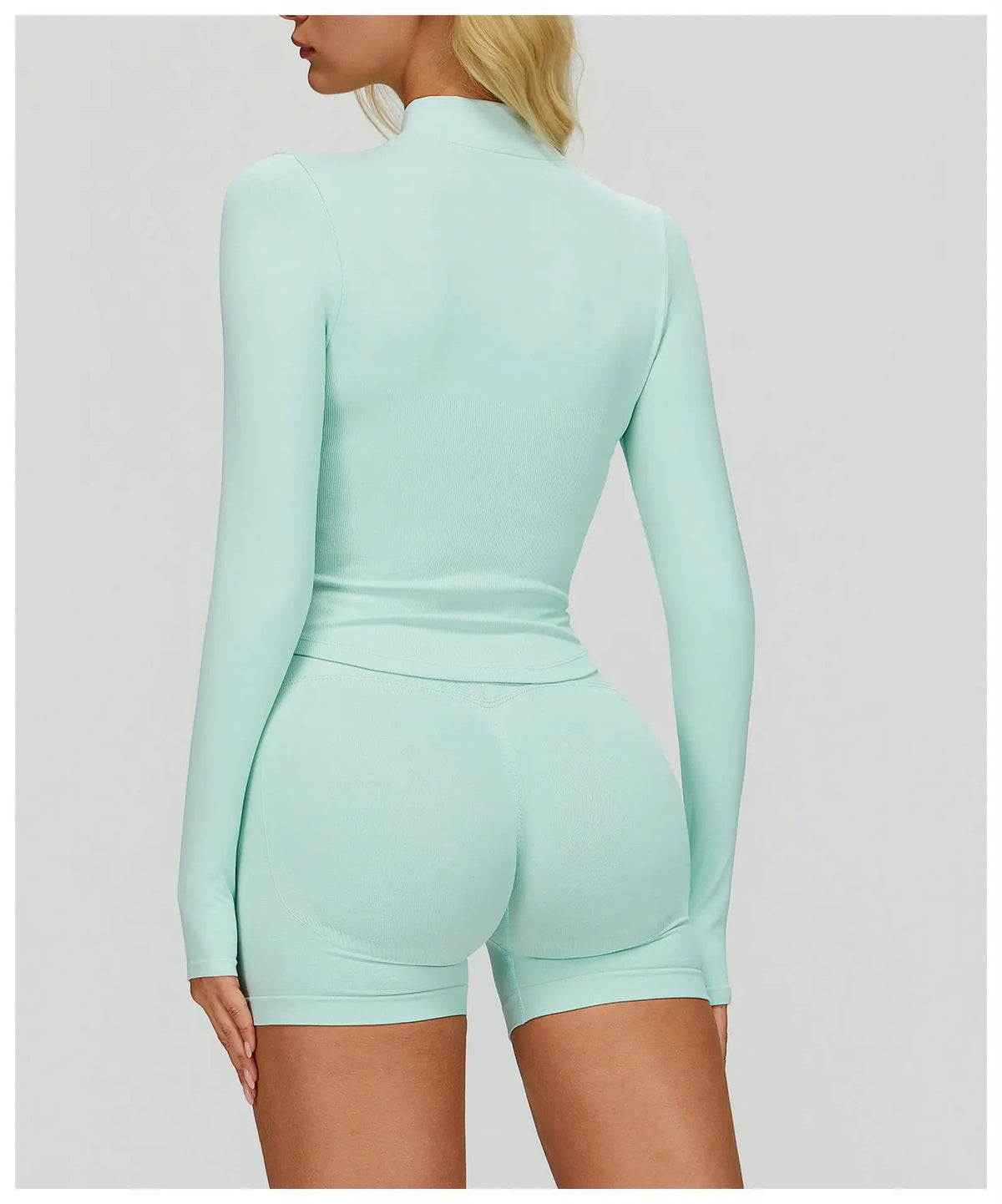 Zipper Yoga Shirts For Women Long Sleeve Seamless Fitness Running Gym Jacket Workout Dry Fit Breathable High Elastic Sports Top