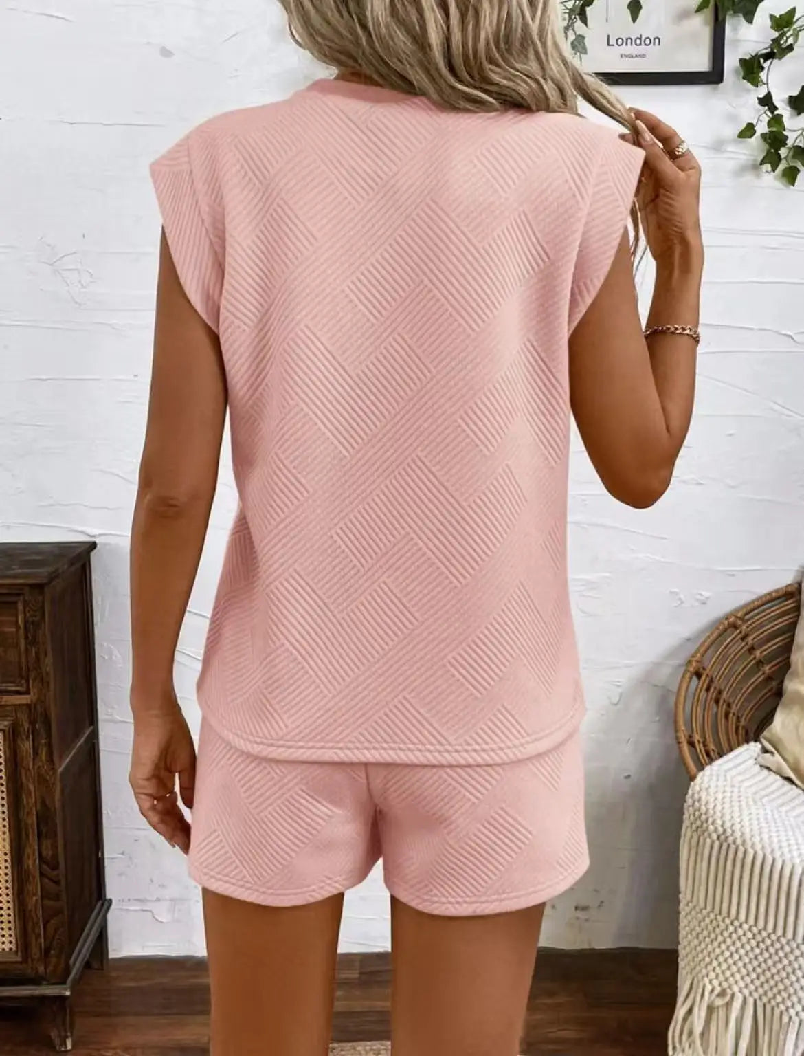 Women Shorts Pant Set Two Piece Sets Round Neck Solid Casual Loose Tops Short Pants Lace Up Elastic Waist Y2k Streetwear 2026