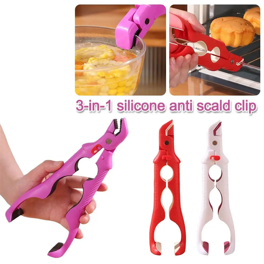 Durable Non-slip Anti Scalding Clip Gripper Multifunctional Anti Scalding Holder Meal Bowls Tongs Kitchen Gadgets Pot Clips