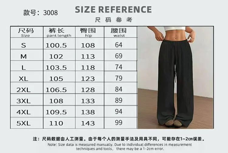 Women's Elegant Versatile Elastic Waist Comfortable Casual Pant Slightly Elastic Simple Solid Color High Waist Wide-leg Pants