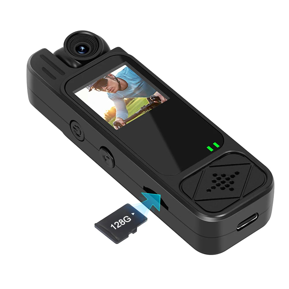 Mini Body Camera 1080P HD Sports Camera Infrared Night Vision Digital Video Recorder 1.3 Inch Bodycam Police Small Camcorder