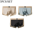 1/3 PCS Men's Luxury Satin Ice Silk Shorts Boxers Hygroscopic Breathable Crotch High Elastic Underpants large size