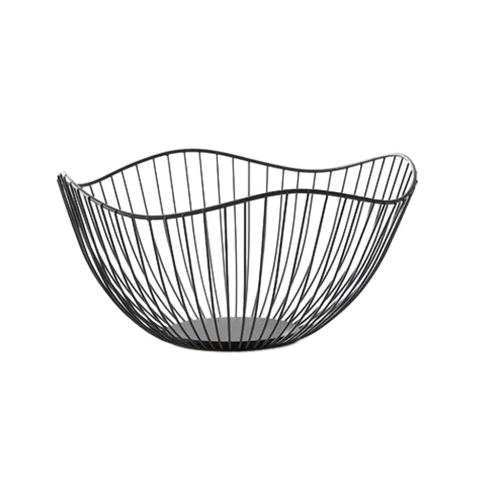 Metal Fruit Baskets Exquisite Appearance Sturdy And Durable Multifunctional Large Capacity Open Wire gold Straight large