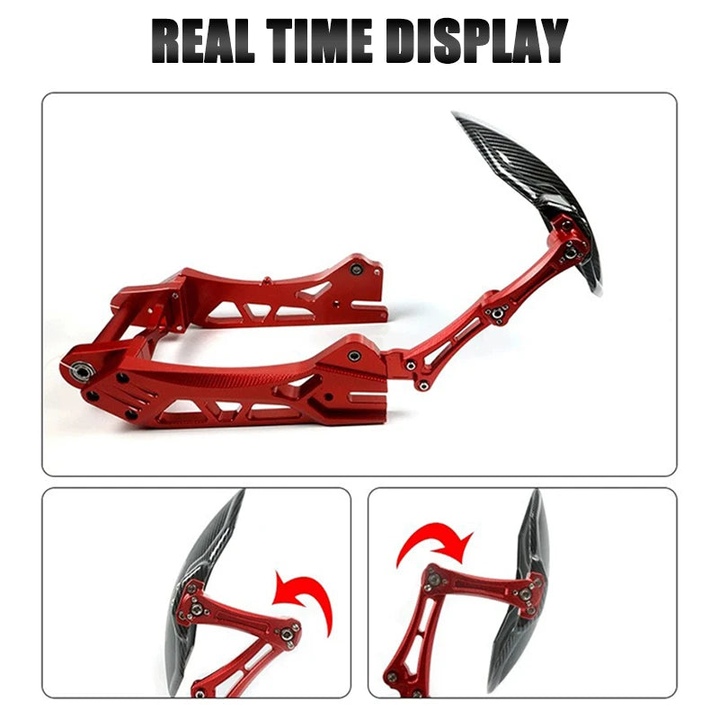 Motorcycle And Bike Adjustable Imitation High-quality Carbon Fiber Rear Wheel Fender Mudguard Universal Extender Accessories