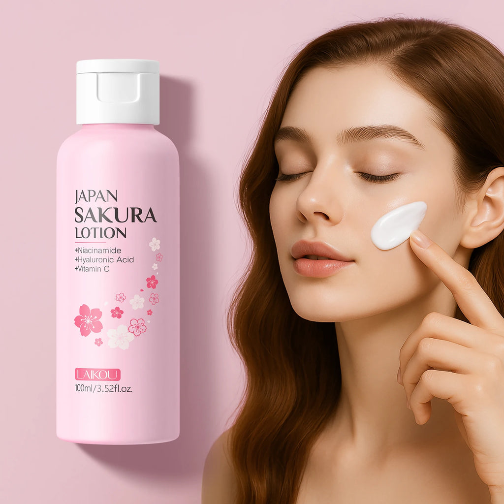 LAIKOU Japan Sakura Lotion 100ml Hydrating Smooth Fine Lines Radiant Skin Tone Daily Face Care