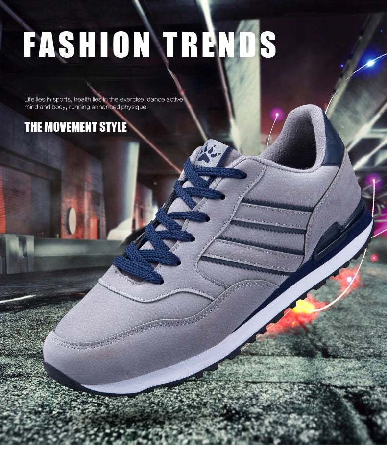 Brand Sneakers Men Outdoor Running Shoes High Quality Lace-Up Men Casual Shoes Fashion Comfortable Walking Shoes Tenis Hombres