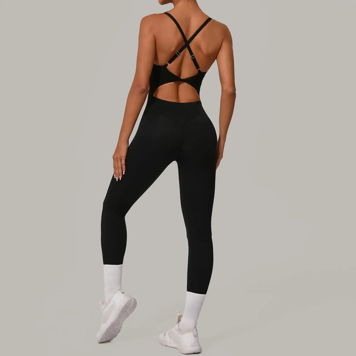 Wholesale Gym Clothes Woman Yoga Set Padding Women's Gym Jumpsuit Activewear Sportswear Push Up Fitness Sports Overalls Purple