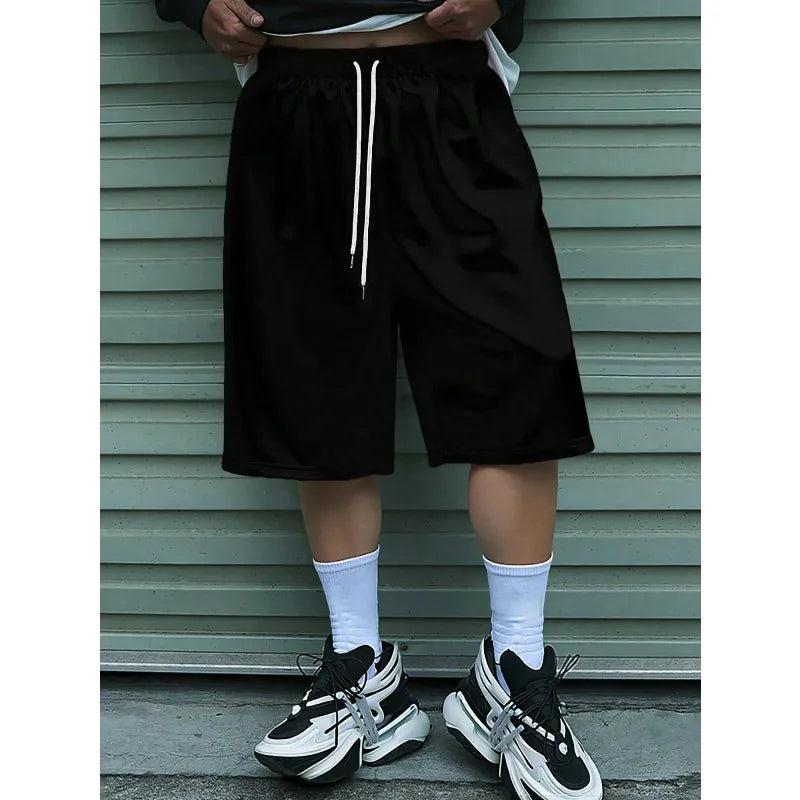 Men's Drawstring Waistband Loose Sports Shorts Summer New Item Unisex Sports Casual Shorts