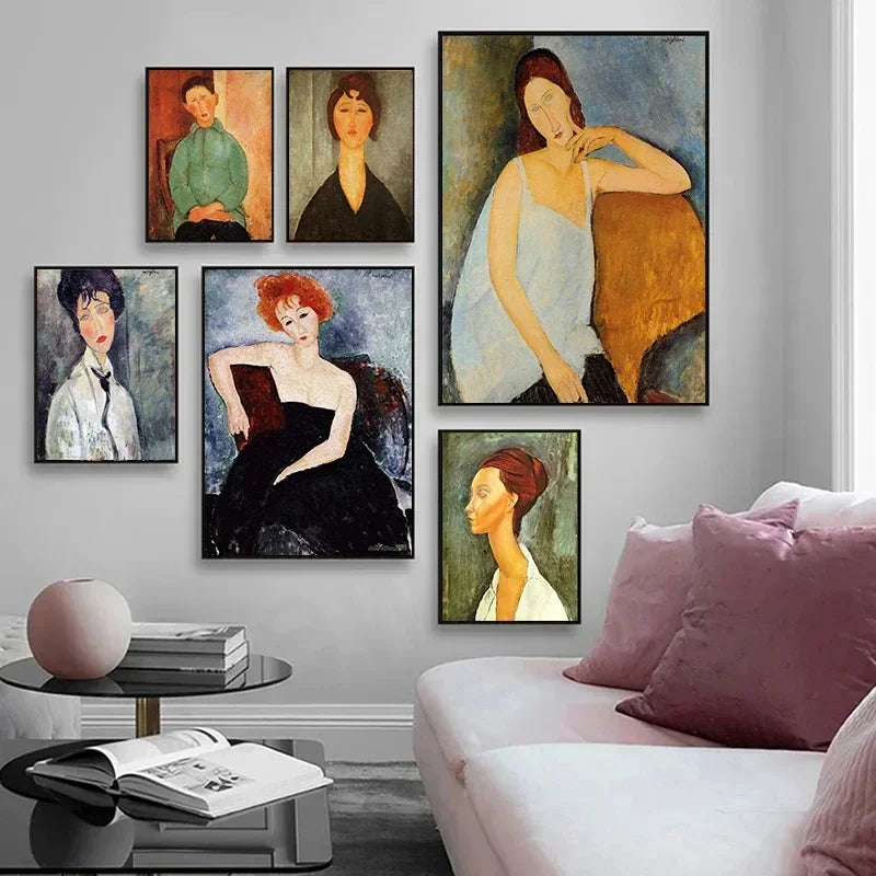 Minimalist Wall Art Modern Amedeo Modigliani Best Print Canvas Painting Posters For Living Room Modern Home Decor