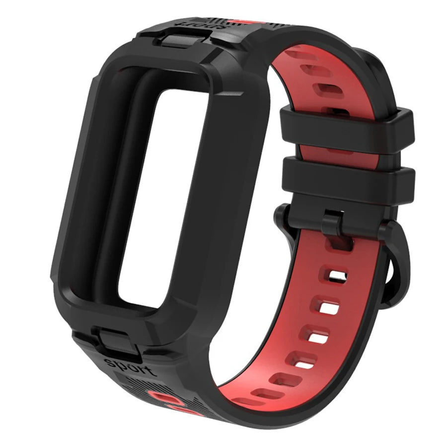 Case+Silicone Strap For Xiaomi Smart Mi Band 9 8 Active Accessories Sports Integrated Bracelet Correa+Cover For Redmi Band 3 2