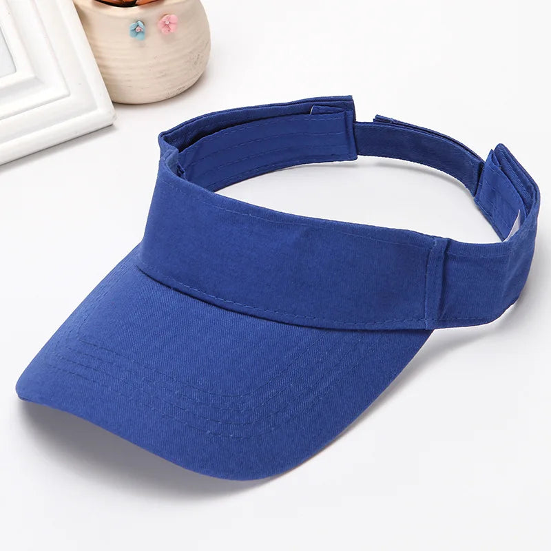 Tennis Visor Cap Solid Empty Top Cotton Men's Caps Visors for Women Baseball Hats Outdoor Sports Gorro Con Visera Dropshipping
