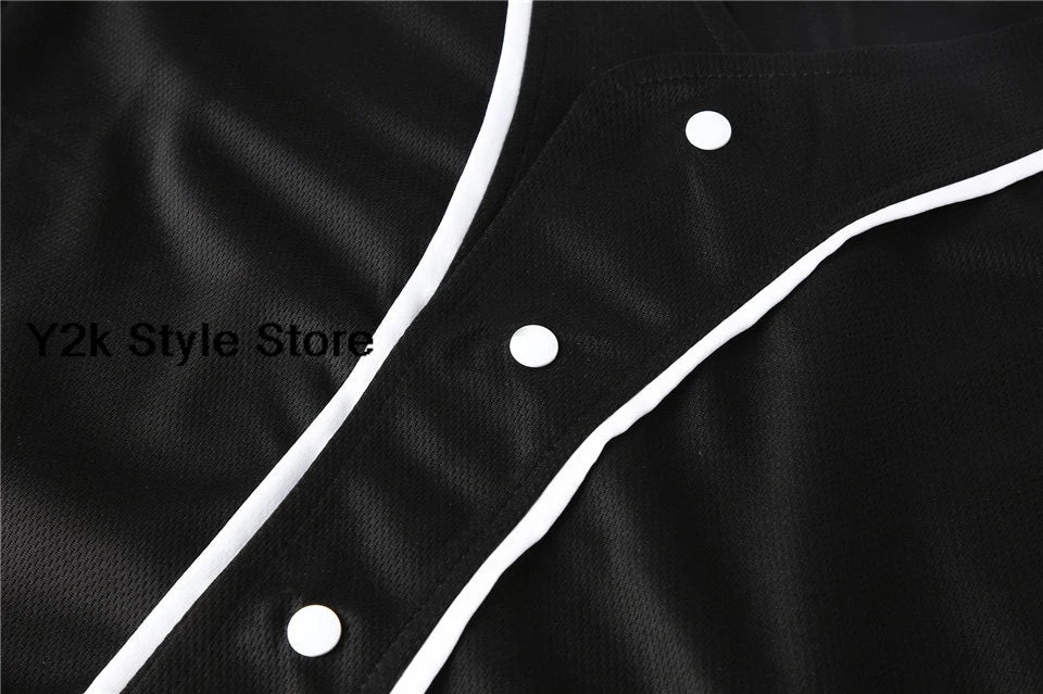 Baseball suit customization Baseball Jersey Harajuku Thin button Baseball Uniform Men/Women Baseball Jersey