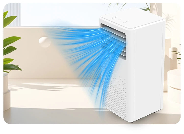 9000BTU Electric Low Noise Energy-Saving Cooling&Heating Portable Air Conditioner with Wheels for Living Room