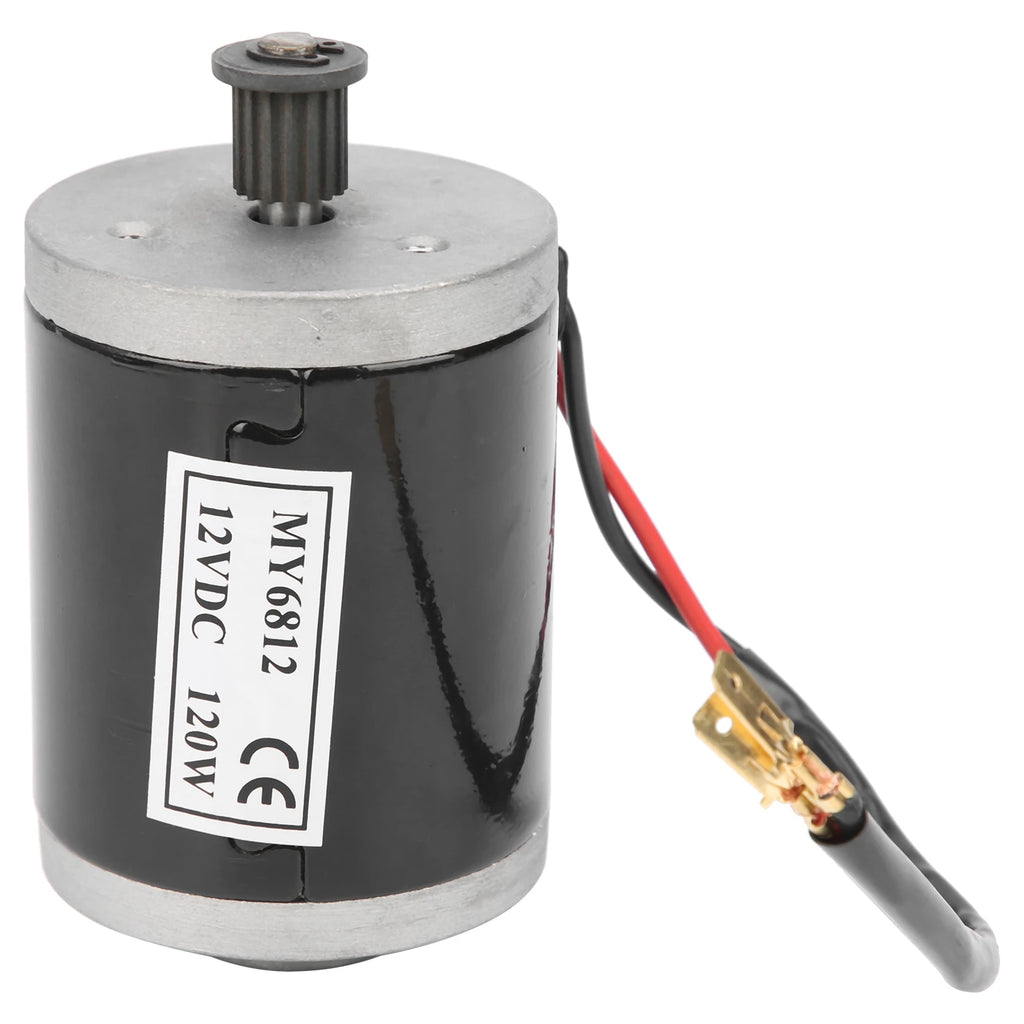 120W Small Motor 12V Motor MY6812 12V 120W Small Electric Scooter High Speed Brushed Motor with Belt Pulley E-Bike Brushed Motor
