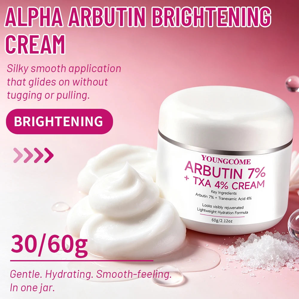YOUNGCOME Arbutin Tranexamic Acid Face Cream, Lightweight Daily Hydration Moisturizer, Facial Skin Care for All Skin Types