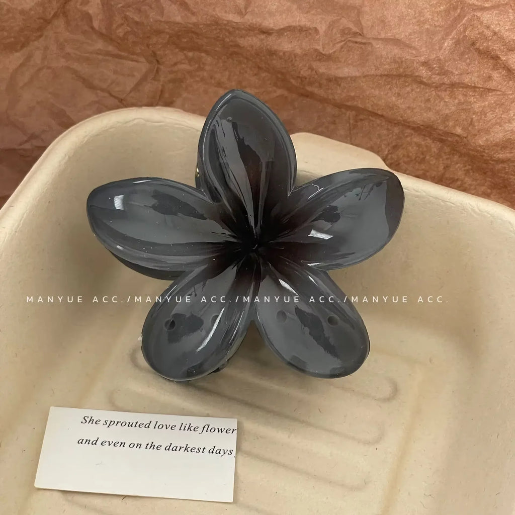 Plumeria Hair Clips Flower Hair Claw Clip Trendy HairClips Korean Hair Accessories For Girls