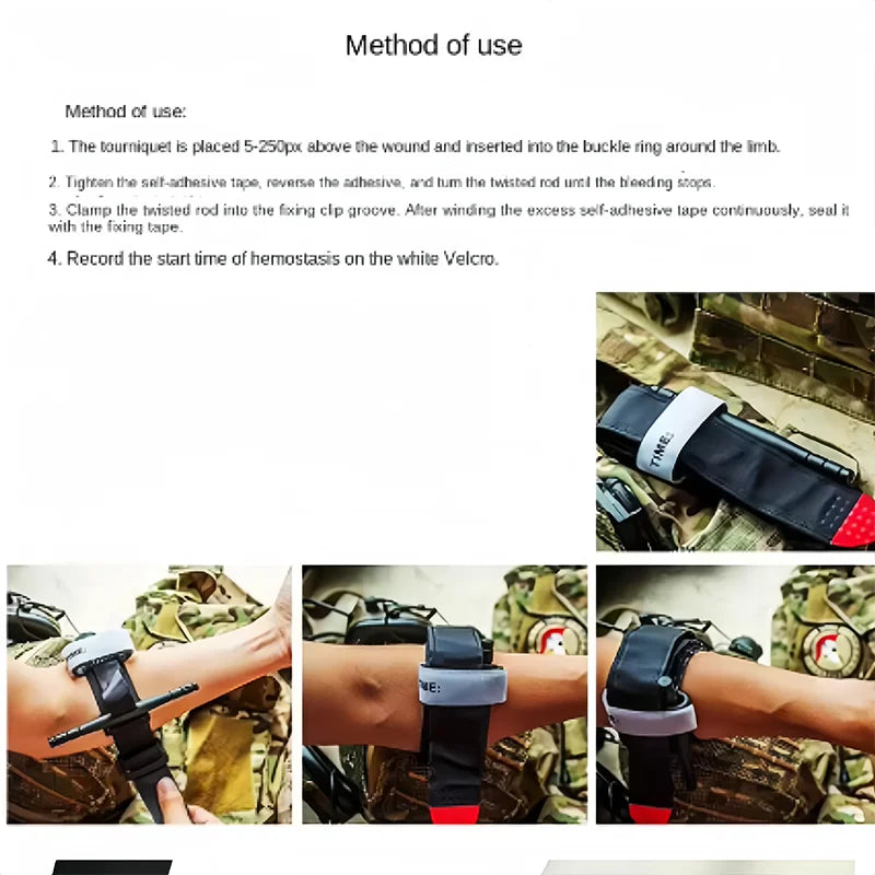 Combat Tactical Tourniquet 65/75/95cm Emergency First Aid Medical Camping Gear