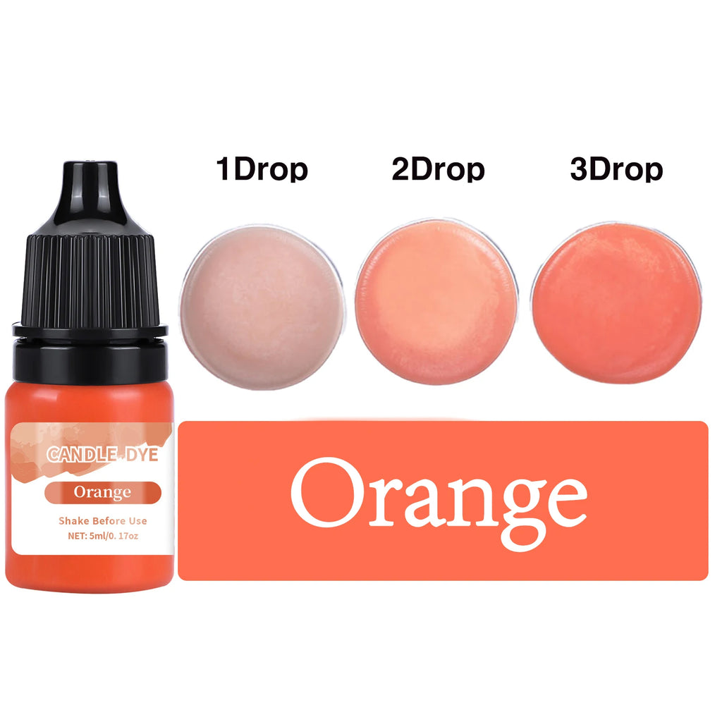 5ml/Bottle Candle Wax Pigment Colorant Non-Toxic Soy Candle Wax Pigment Liquid Dye Soy Wax DIY Soap Dyes Candle Making Supplies