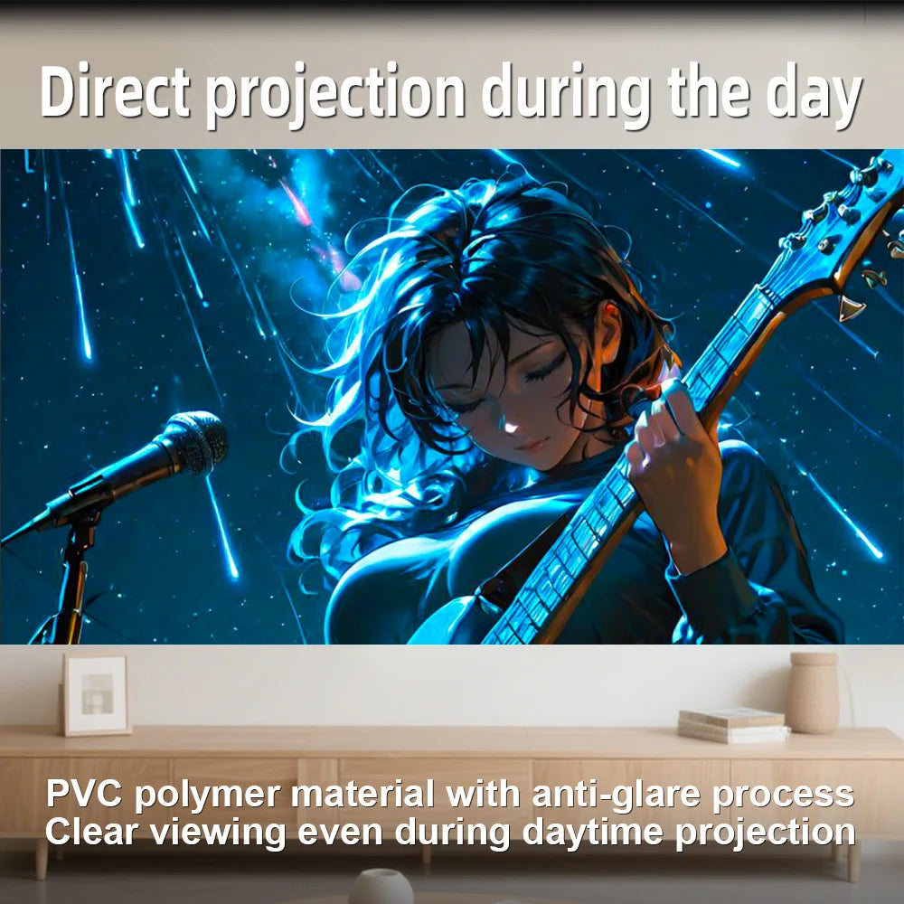 Velec Portable Anti-Light Projector Screen 60/120 Inches Wrinkle-Free Foldable Universal for Home Outdoor Office Accessories