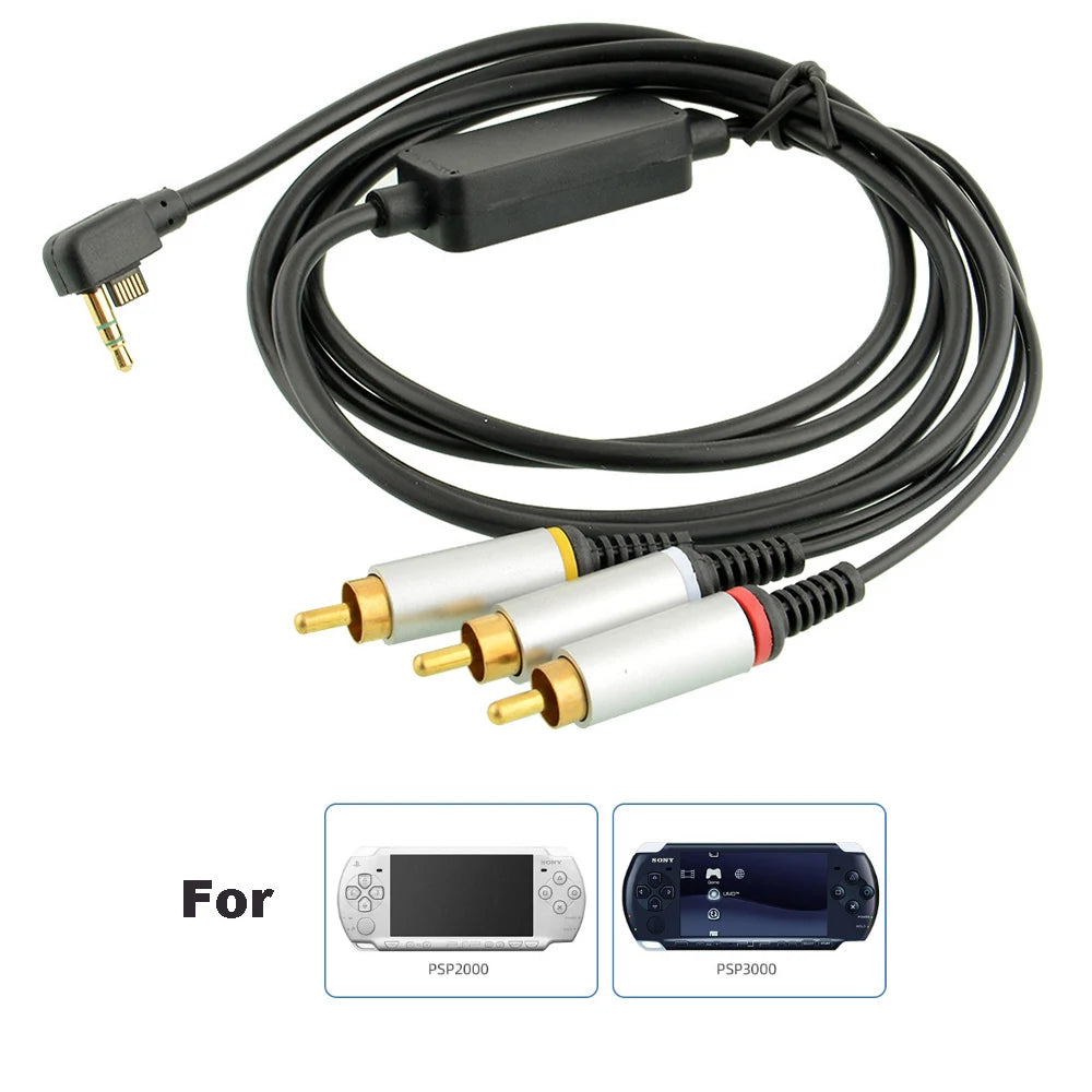 AV RCA 3RCA Ypbpr 5RCA Cable for PSP 2000 3000 Game Console Connect TV Audio and Video Wire Plug Adater Extend Line Length 3m