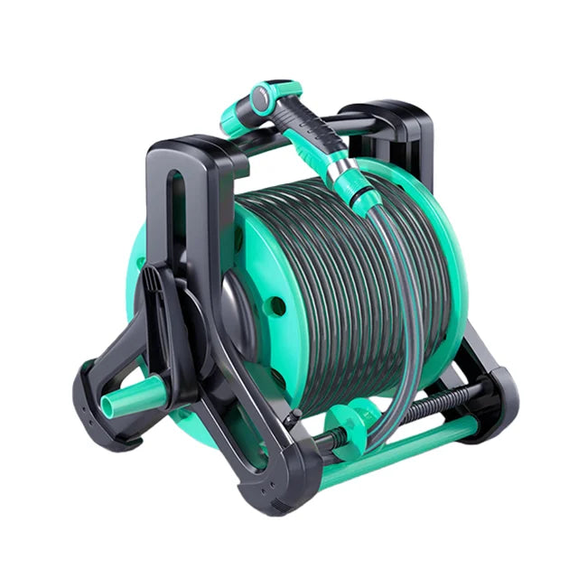 High Quality Mint Blue 20m 30m 40m Portable Plastic Water Hose Reel Garden Hose Reel Cart with Water
