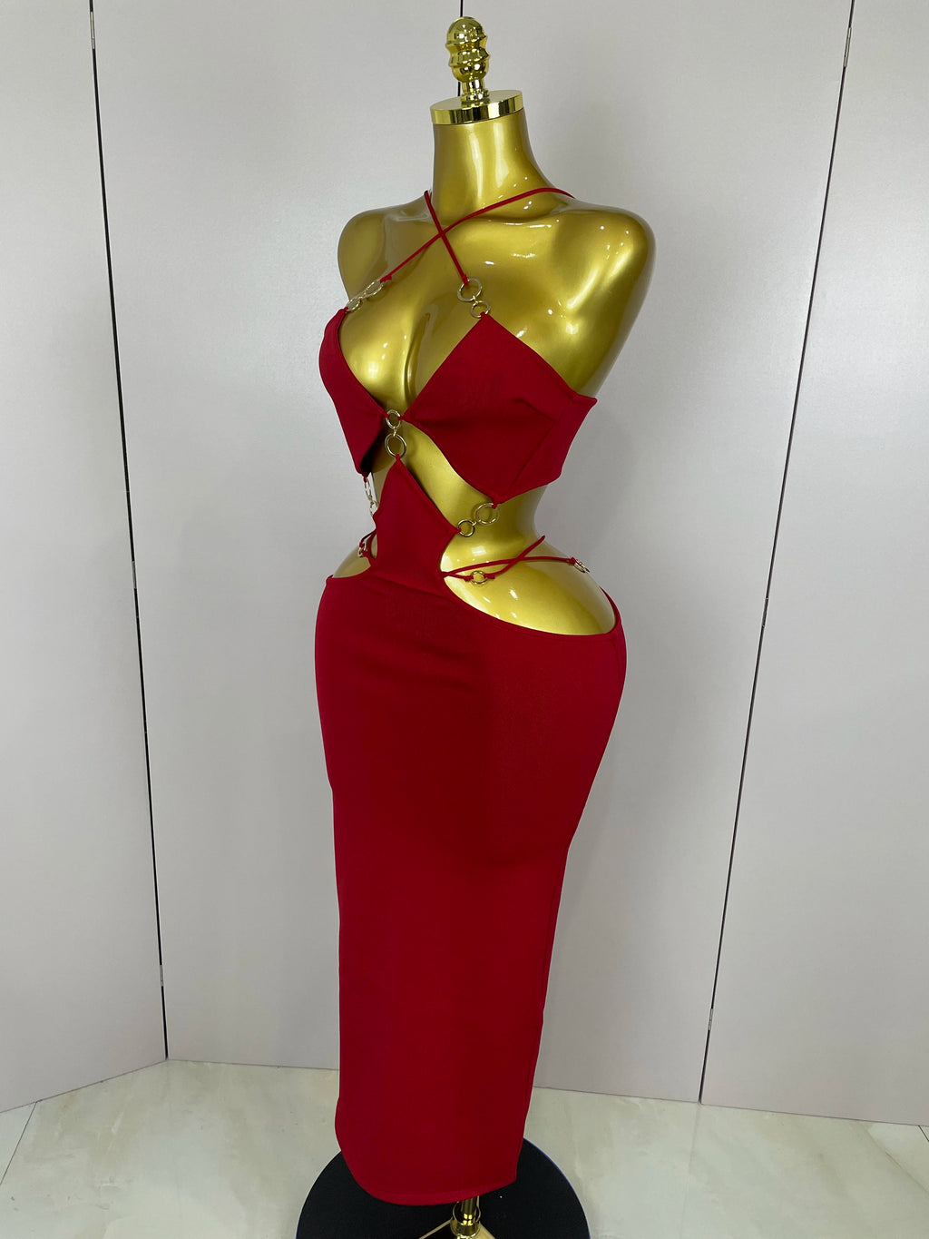 Sexy Halter Hollow Out  Sleeveless Black Red Bodycon Long Bandage Dress 2025 Women Celebate Elegant Luxury Birthday Club Dress