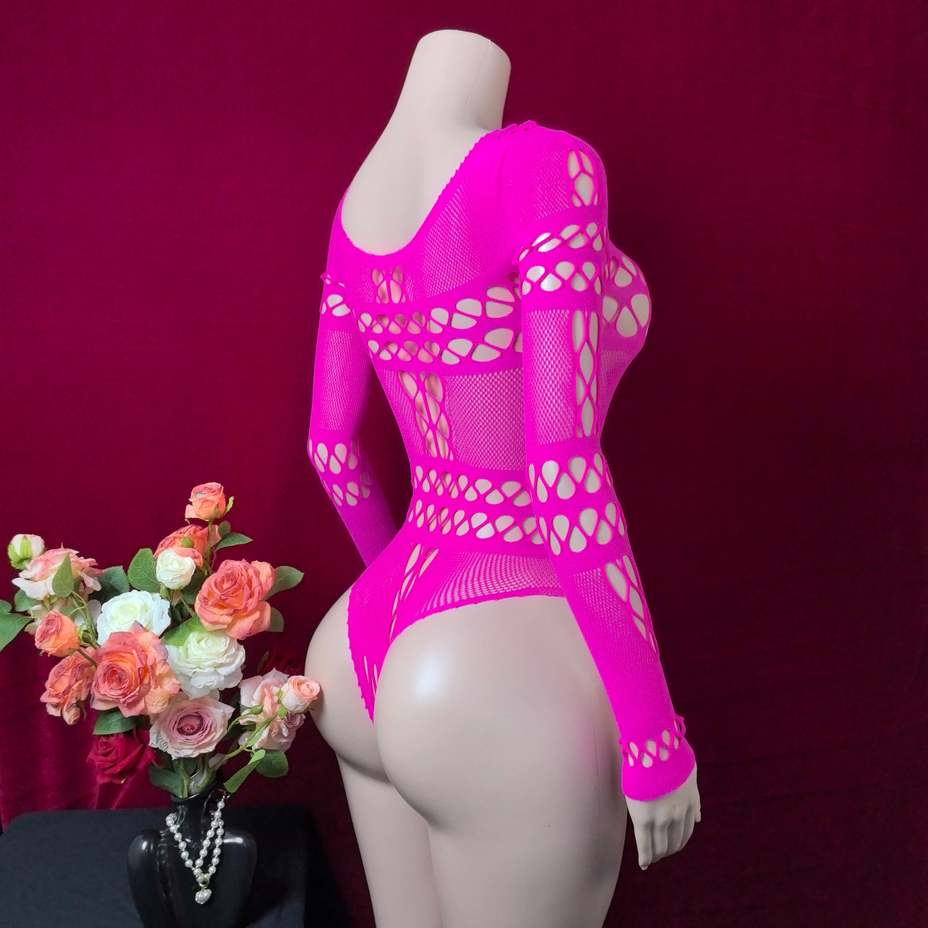 Hot Sexy Lingerie For Woman Fishnet See-through Bodysuit Fancy Lace Underwear Porn Costume Bodystockings Mesh Bikinis Erotic
